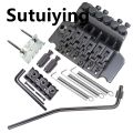 Sutuiying 6 String Double Roll Tailpiece Saddle Tremolo Bridge System Fashion for Electric Guitar Replacement Zinc Alloy Guitar Tailpiece. 