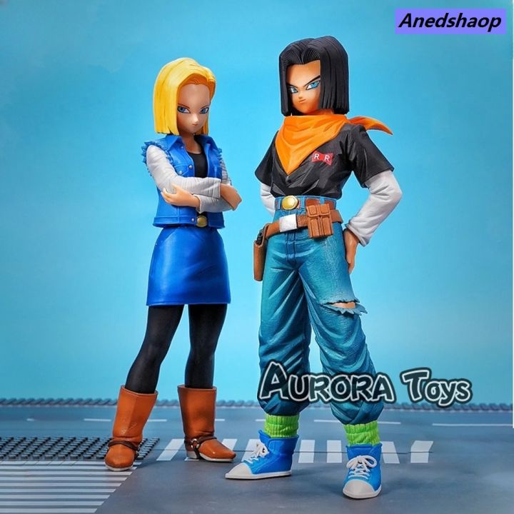 Anedshaop 9.44in/24cm Anime Dragon Ball Z Figure Android 18 and Android ...