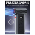 Electric Air Duster 130000RPM High- 6-Gear Speed Portable Dust Blower with LED Light Safety Hammer Mini Turbo Fan. 