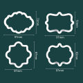 4Pcs/Set Vintage Plaque Frame Cookie Cutter Set Plastic Biscuit Mold Fondant Cake Decorating Tools Fondant Sugar Craft Molds Eshylala. 