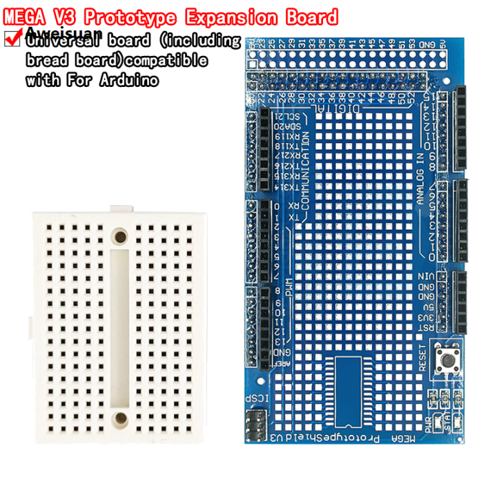 Aweisuan%20MEGA%202560%20R3%20Proto%20Prototype%20Shield%20V3.0%20Expansion%20Development%20Board%20+%20Mini%20Breadboard%20170%20Tie%20Points%20for%20arduino%20DIY%20-%20Image%202