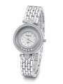 Silver Stainless Steel Eliyina Luxury Silver Moving Crystal Watch for Women - Dancing Diamond Heart Design - Jewelry Bracelet Watch || Sold By Watch House. 