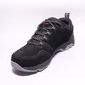Black Camrel Fabric Plain Design Shoes For Men. 