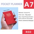Cosme Ink-resistant Paper Planner 2025 Planner with Thick Paper Faux Leather Cover Smooth Writing No Ink Bleeding Ink-resistant for Thick. 