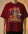 Devotion – Spiritual Devotional Graphic Printed T-Shirt-Brown, Blue, Black, Cream, White, Maroon. 