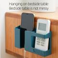Wall Mounted Organizer Storage Box Remote Control Organizer Mobile Phone Charging Holder Stand Bedside Multifunction Hooks Rack (Random Colour). 