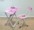Kids Foldable Study Table Set (Print And Colour May Vary). 