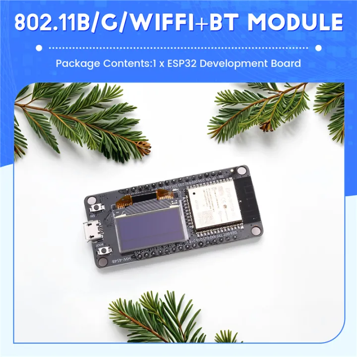 ESP32 ESP-WROOM-32 WIFI Development Board Module CH340 with 0.96 OLED ...