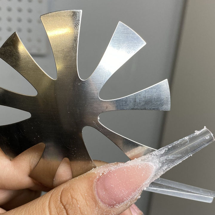 1Pc (Reusable) Nail Cutter Plate French Style V-Shape Stainless Steel French Nail Art Edge Trimmer Cut U Shape Nail Art Tools 7#