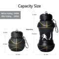 Kettle Sports Style Outdoor Sports Folding Silicone Water Bottle Cup Basketball Leakproof Portable. 