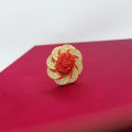 Ganesh Red Muga Free Size Adjustable Panchadhatu Ring Authi For Girls And Women. 