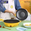 |Motoso Electric Baking Pan| Pan | Portable Multifunctional Cooker | Mini Frying Pan | Smokeless BBQ Grill | Hot Pot Combo | Non-Stick Cooking Pan | Roasting | Grilling | Frying | Compact Household Appliance | Adjustable Temperature | Relax Comfort. 