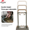 Naturehike Outdoor Trolley Carrier Folding Hand Cart Foldable Wagon Handcart with Removable Wheel Camping Shopping Bearing 120 kg. 