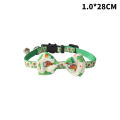 St.Patrick's Day Cat Collar With Bow Tie And Bell Breakaway Cat Collar Adjustable Safety Kitten Collar For Girls Boys Male. 