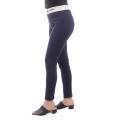 Navy Solid Inner Fleece Leggings For Women. 
