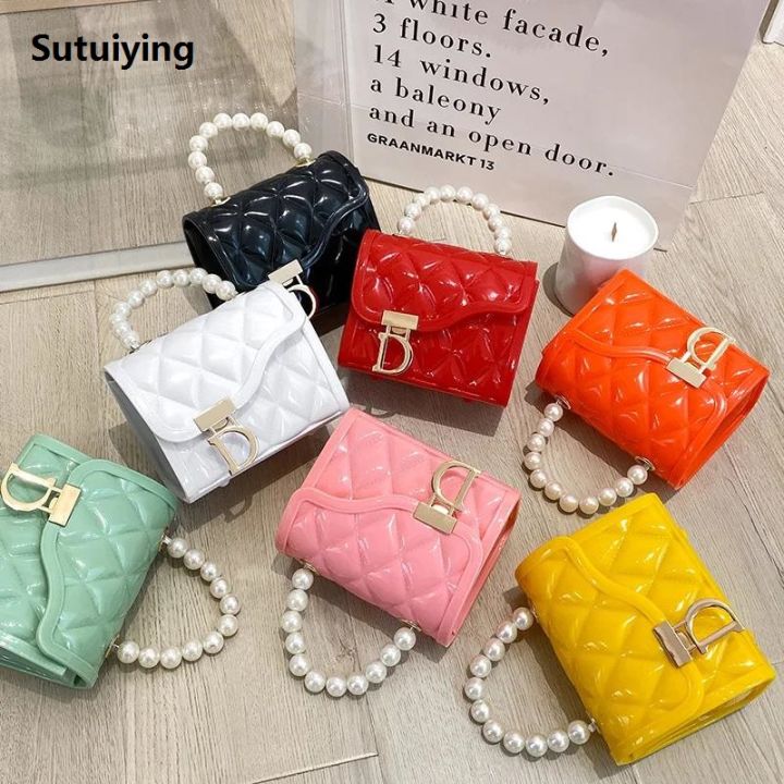 Sutuiying%20Women's%20bag%202024%20new%20trend%20fashion%20diamond%20embossed%20Luxury%20chain%20mini%20jelly%20square%20bag%20versatile%20pearl%20handbag%20-%20Image%202