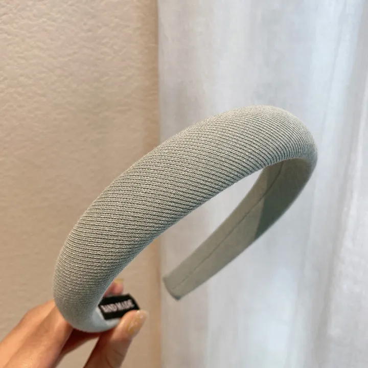 Korean%20Style%20Wide%20Sponge%20Solid%20Color%20Headband%20High%20Skull%20Top%20Women%20Summer%20Internet%20Celebrity%20New%20Trendy%20Hairband%20Versatile%20for%20Going%20Out%20-%20Image%204