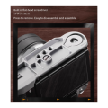Wood Ebony Walnut Camera Anti-Slip Finger Hand Grip Base Holder L Plate Mount for Fujifilm X-T50. 