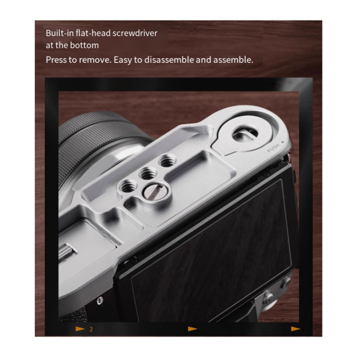 Wood%20Ebony%20Walnut%20Camera%20Anti-Slip%20Finger%20Hand%20Grip%20Base%20Holder%20L%20Plate%20Mount%20for%20Fujifilm%20X-T50%20-%20Image%202