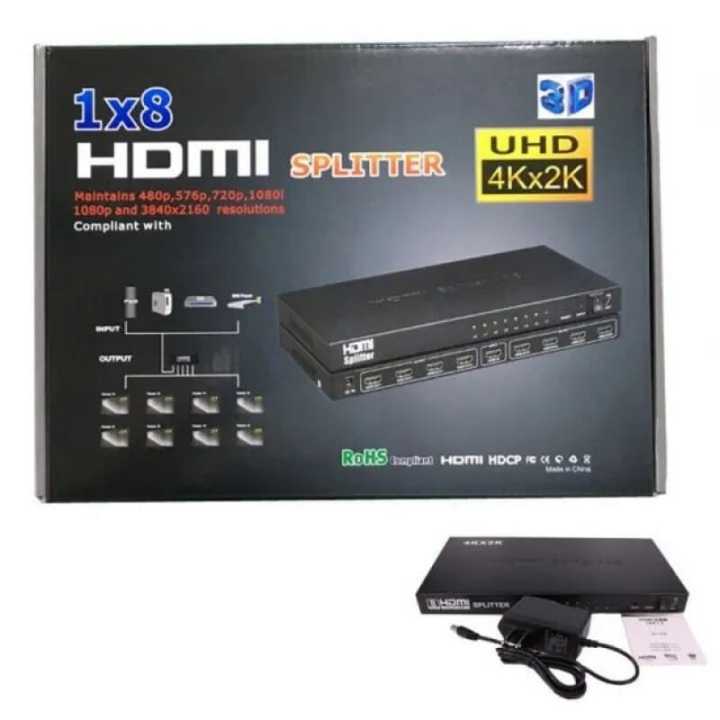 HDMI Splitter 1 in 8 out Support 4K 2K 3D