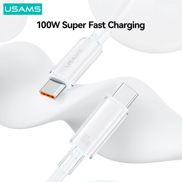 USAMS Type-C to Type-C PD 100W Fast Charging Cable 1.2M | Daraz.com.np