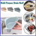 Credly Multi Functional Kitchen Triangle Sink Filter Corner Sink Drain Strainer Basket Grey Pack of 1. 