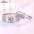 Wenefang Real 925 Sterling Silver Woman's High Quality Jewelry 【2025 Version】 New Crystal Zircon Couple Ring For Men XY0396. 