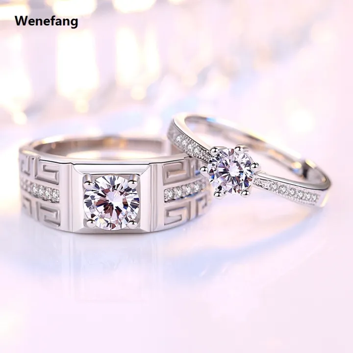 Wenefang%20Real%20925%20Sterling%20Silver%20Woman's%20High%20Quality%20Jewelry%20%E3%80%902025%20Version%E3%80%91%20New%20Crystal%20Zircon%20Couple%20Ring%20For%20Men%20XY0396%20-%20Image%203