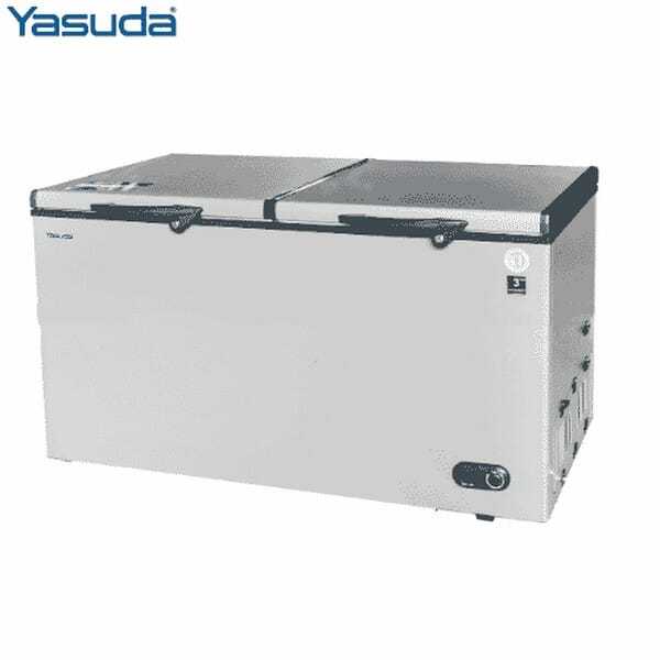 Yasuda 420 Ltr Yscf420Htc Hard Top Double Door Deep Freezer-Dark Grey