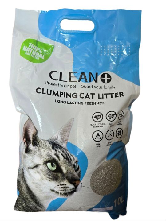 Clean Plus Clumping Cat Litter Long Lasting Freshness 10ltr