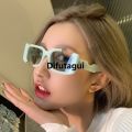 Difutagui New style [ New ] Personalized Notched Ripped Sunglasses 2021 2025 New Hip Hop Sun Glasses Mint Green Sunglasses Trend Catwalk. 