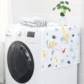 Fridge and Washing Mechine Cover for Top with 6 Utility Pockets Cartoon Prints Waterproof Single Door (130 x 54 cm). 