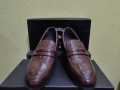 Cele Brown Leather Solid Slip On Shoes For Men. 