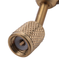 JAERBEE 4X R410a R134a Brass Shut Valve for A/C Charging Hoses HVAC 1/4inch AC Refrigerant. 