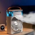 3 in 1 Portable Cooler Table Fan With Ice Water Compartment Cooling with Five Atomizer and Timer.. 