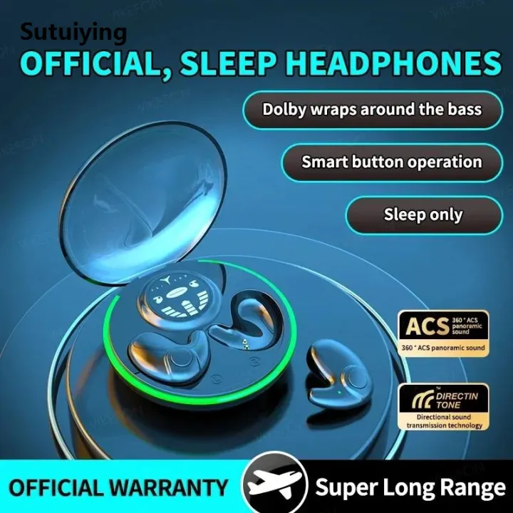 Sutuiying%20Sleep%20Bluetooth%20Headphones%20Noise%20Cancelling%20Painless%20Wireless%20Music%20Fashion%20High%20Quality%20Sports%20Tws%20558B%20Thin%20Earbuds%20Digital%20Display%20-%20Image%202
