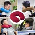 Travel Neck Pillow Portable U Neck Support Cushion for Camping, Hiking, Office Nap, Home, Car, Travel Airplane, Train and Bus. 