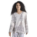 Kurtis White Om Printed T-Shirt For Women. 