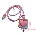 Cute Cable Protector for iPhone Charger with Unique Design 3D Love Heart Data. 