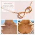1 Piece Infiinity Sign /Sign 8 Necklaces for Women Horizontal 8 Pendant Necklace Silver Love Heart Necklace. 