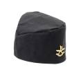 Black Dhaka Bhadgaule Topi With Khukhuri Cross and National Flag Batch For Men - Cotton House. 