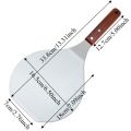 Scraper Shovel Stainless Steel Pizza Paddle Wooden Handle Portable Pizza Peel Hanging Hole Sturdy Pizza Shovel Baking Tool. 