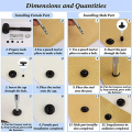 Leather Snap Fasteners Kit, 120 Set Metal Snap Buttons Press Studs with 6 Setting Tools, for Clothes. 