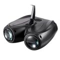 Portable Music Auto/Sound Actived 128 LED RGBW Lights Double Head Laser Stage Effect Lighting Club Disco DJ Party Bar KTV Wedding. 