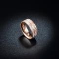 Elegant Thermogenic Moissanite Ring Unique Scratch resistant Durable Vikanda Stainless Steel Ring Shiny Hypoallergenic for Engagement Wedding. 