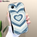 Jizetin for Realme C30 Back Cover Colorful Love Cream Wavy Edge Soft Silicone Phone Case. 