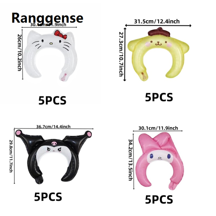 Ranggense%20Hot%20Selling%2010/20pcs%20Pudding%20Dog%20Kuromi%20KT%20Cat%20Melody%20Headwear%20Balloon,%20Wearing%20Birthday%20Party%20Decoration%20on%20the%20Head%20-%20Image%202