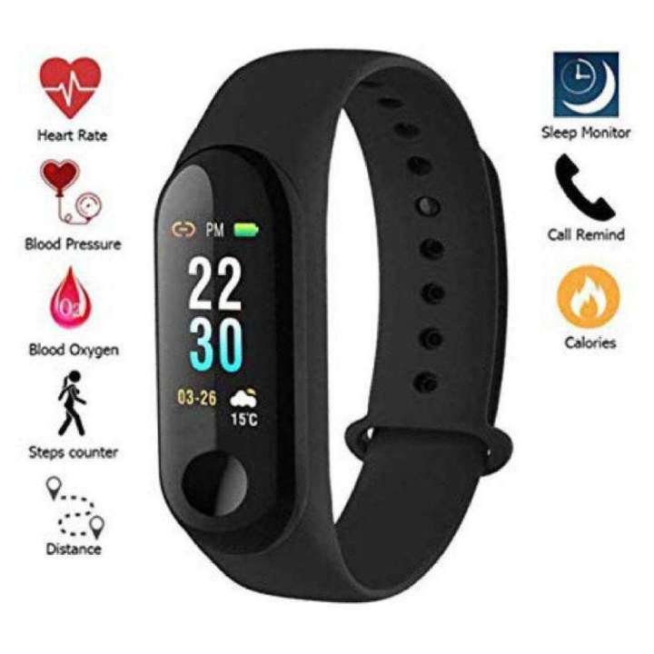M3 Third Gen Smart Band Fitness Tracker With Blood Pressure Sensor