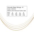 OUMERY 4Pcs/Set Acoustic Bass String Brass Carbon Steel Core Strings for Musical Instruments Bass Strings Bass Part. 