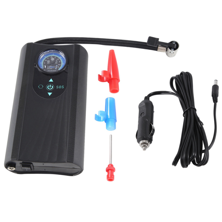 1 PCS Black Car Air Pump Universal Car Air Pump Portable Car Air Pump Tire Inflator Air Compressor